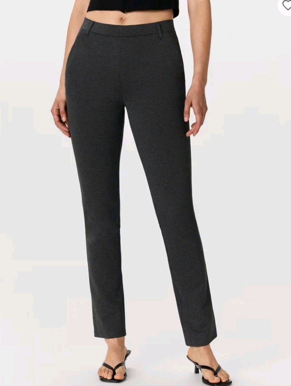 Quince Ultra Stretch Ponte Straight Leg Pants M Charcoal Gray
